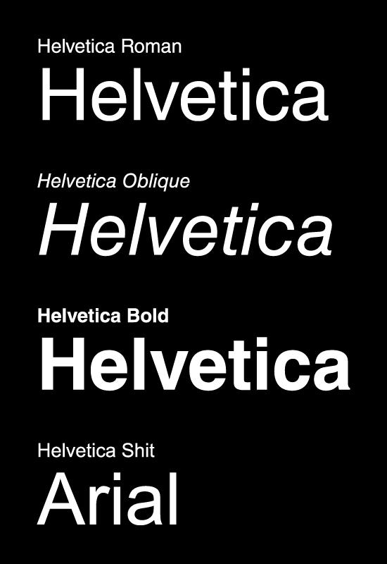 Helvetica Vs Arial