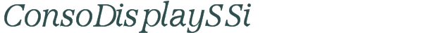 ConsoDisplaySSi font download (truetype) preview image