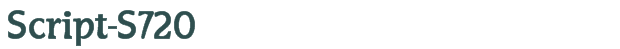 Script-S720 font download (truetype) preview image