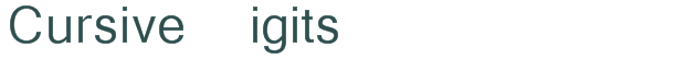 Cursive Digits font download (truetype) preview image