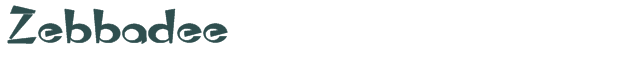 Zebbadee font download (truetype) preview image