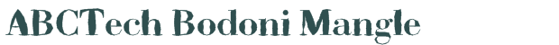 ABCTech Bodoni Mangle font download (truetype) preview image