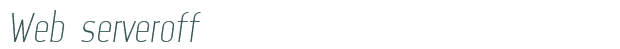 Web serveroff font download (truetype) preview image