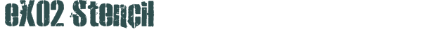 eXO2 Stencil font download (truetype) preview image