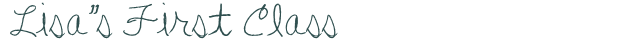 Lisa''s First Class font download (truetype) preview image