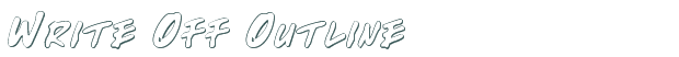 Write Off Outline font download (truetype) preview image