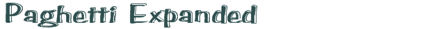 Paghetti Expanded font download (truetype) preview image