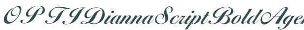OPTIDiannaScriptBoldAgency font download (truetype) preview image