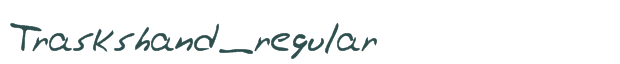 Traskshand_regular font download (truetype) preview image