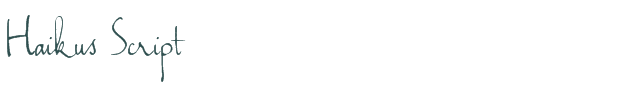 Haikus Script font download (truetype) preview image