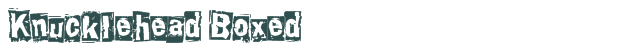 Knucklehead Boxed font download (truetype) preview image