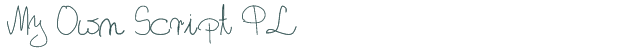 My Own Script PL font download (truetype) preview image