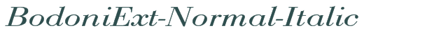 BodoniExt-Normal-Italic font download (truetype) preview image