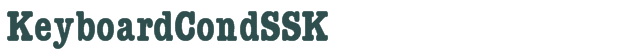 KeyboardCondSSK font download (truetype) preview image