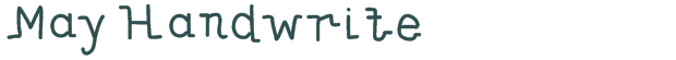 May Handwrite font download (truetype) preview image
