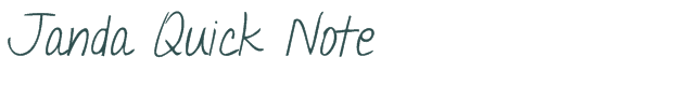 Janda Quick Note font download (truetype) preview image