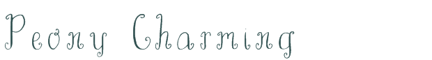 Font Preview Image for Peony Charming