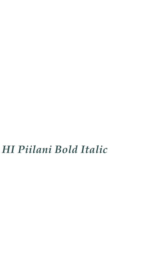Font Preview Image for HI Piilani Bold Italic