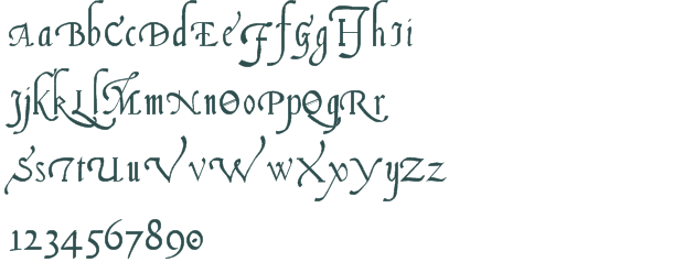 Italian Cursive 16th c font download truetype preview image