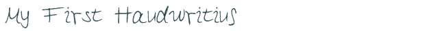 Font Preview Image for My First Handwriting
