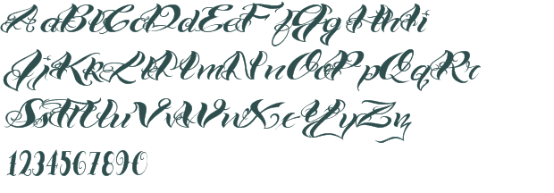 VTC Bad Tattoo Hand One font download truetype preview image