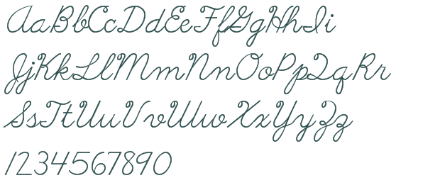 Abc Cursive font download truetype preview image