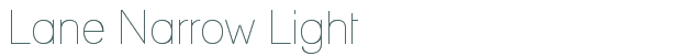Font Preview Image for Lane Narrow Light
