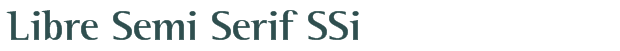 Font Preview Image for Libre Semi Serif SSi