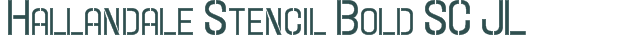 Font Preview Image for Hallandale Stencil Bold SC JL