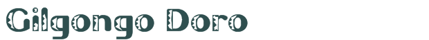 Font Preview Image for Gilgongo Doro