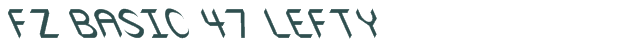 Font Preview Image for FZ BASIC 47 LEFTY