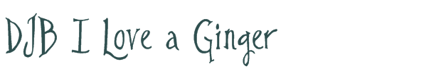 Font Preview Image for DJB I Love a Ginger