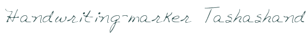 Font Preview Image for Handwriting-marker Tashashand-regular