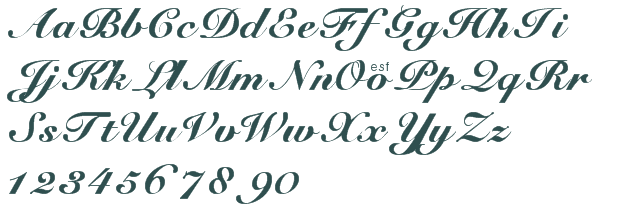 Cursive Elegant font download truetype preview image