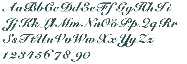 cursive elegant font