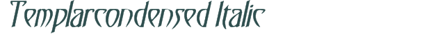 Font Preview Image for Templarcondensed Italic