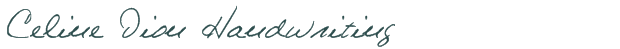 Font Preview Image for Celine Dion Handwriting
