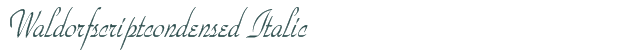 Font Preview Image for Waldorfscriptcondensed Italic
