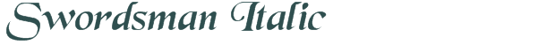Font Preview Image for Swordsman Italic
