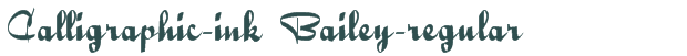 Font Preview Image for Calligraphic-ink Bailey-regular