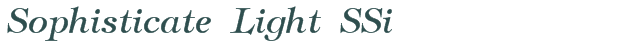 Font Preview Image for Sophisticate Light SSi