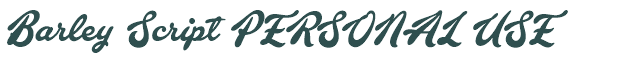 Font Preview Image for Barley Script PERSONAL USE