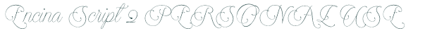 Font Preview Image for Encina Script 2 PERSONAL USE
