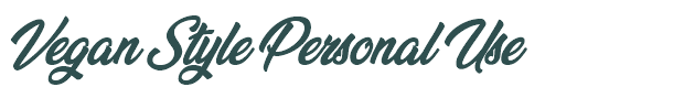 Font Preview Image for Vegan Style Personal Use