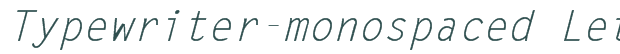 Font Preview Image for Typewriter-monospaced Letter-gothic-italic