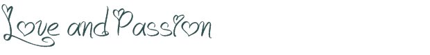 Font Preview Image for Love and Passion