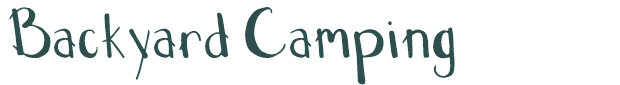 Font Preview Image for Backyard Camping