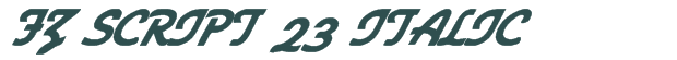 Font Preview Image for FZ SCRIPT 23 ITALIC
