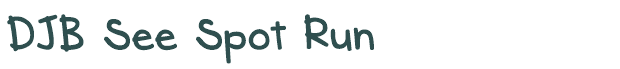 Font Preview Image for DJB See Spot Run