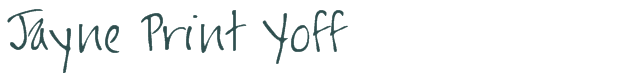 Font Preview Image for Jayne Print Yoff